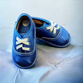 Blue Velvet Barefoot Shoe Topper | Ozznek Removable Sole Shoes