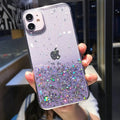 Cute Gradient Sequins Clear Glitter iPhone Case