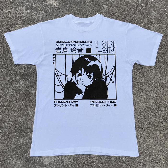 Serial Experiments Lain' Ser. Number White T-Shirt
