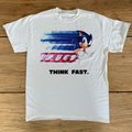 Retro Sonic 'Think Fast' White T-Shirt