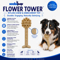 Flower Tower Nylon Chew Toy for Aggressive Chewers - USA Made Enrichment Toy