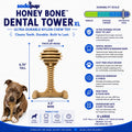 Honey Bone Dental Tower - Indestructible Nylon Dog Chew Toy XL | USA Made