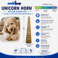 Unicorn Horn Nylon Dog Chew Toy | Durable for Aggressive Chewers | SodaPup