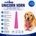 Unicorn Horn Nylon Dog Chew Toy | Durable for Aggressive Chewers | SodaPup
