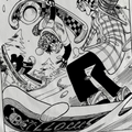 Straw Hat Ski Day' Genuine Manga Art White T-Shirt
