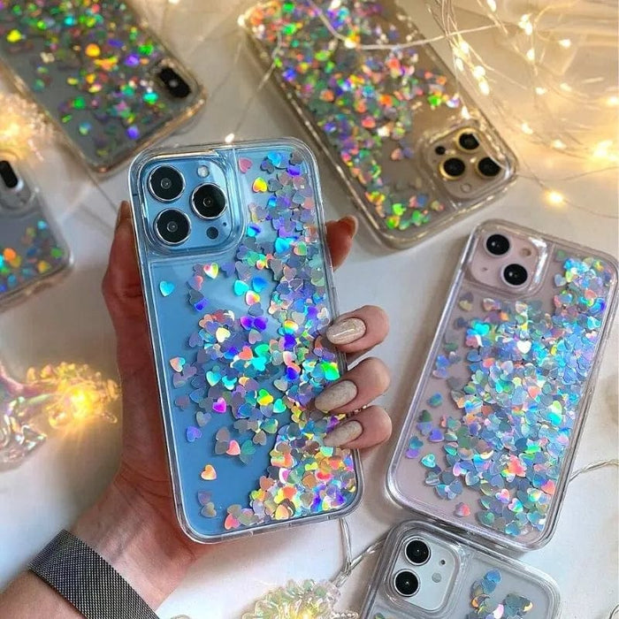 Heart Falling Rain iPhone Case
