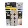 Scotch 47 Pack Customizable 4 Sizes in One Floor Protector Felt Furniture Pads