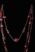 Red beaded necklace 3 layers