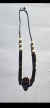 Vintage faceted earthtone bead Necklace