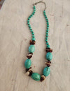 Turquoise Beads with shells  Southwestern Necklace