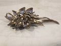 Stunning sterling Silver Pendant showcases an intricately detailed flower