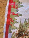 2 Deer Rayon Scarves Vintage Woodland Charm