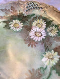 Antique plate with  hand-painted Daisies Platter