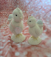 Dept 56 Two Chick Easter 2002 Figurines with bobble heaďs Snowbabies (1005)