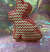 Chevron rabbit Pillow by The petting Zoo, Perfect for Easter Pink and white