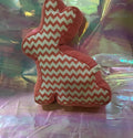 Chevron rabbit Pillow by The petting Zoo, Perfect for Easter Pink and white