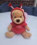 Disney’s Winnie the Pooh FIREFLY POOH 8” Mini Bean Bag Plush Toy Love Bug Valentine