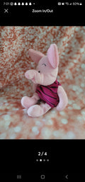 Disney Piglet Plush Bean Bag, 8" - Winnie the Pooh, Excellent Condition