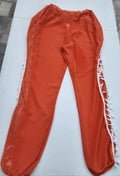 Women Orange & White Tassel-Trim Side-Slit Harem costume Pants - Medium