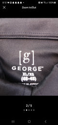 George Men's Performance Polo Shirt XL Black Moisture Wicking