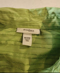 Button Down Blouse for Women Long Sleeve Lime Green Print 18/20