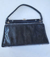 Vintage Dover Leather Handbag. Snap closure, Inside zippered compartment