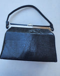 Vintage Dover Leather Handbag. Snap closure, Inside zippered compartment
