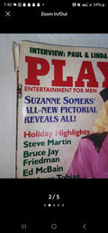 Vintage Playboy Men's Suzanne Somers December 1984 Gala Christmas Issue PB