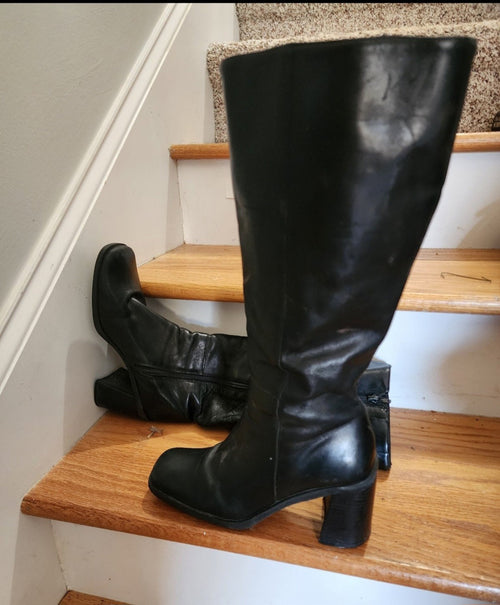 Women's Black Leather Boots