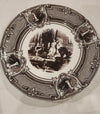 Two’s Company Brown Transferware Women & Urns Wall Hanging Plate