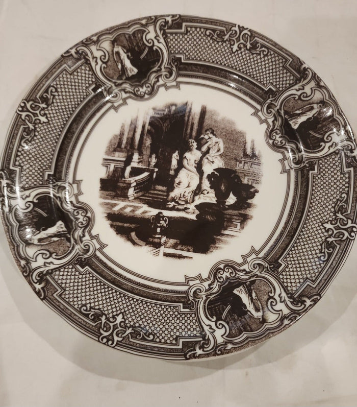 Two’s Company Brown Transferware Women & Urns Wall Hanging Plate