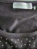 Women's Retrology Black Sweater with Gold beads XL