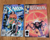 2 Marvel Comic Books Uncanny X-Men & 185 1984 New Defenders 136  1984