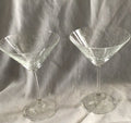 Cocktail Glasses with etched Swirls