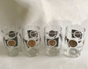 Midcentury Cocktail Glasses W 1/2 dollar