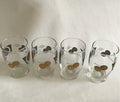 Midcentury Cocktail Glasses W 1/2 dollar