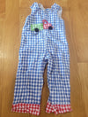 Boys Mudpie 2T-3T plaid overalls