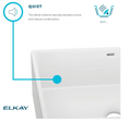 Elkay Fireclay 25 L x 19 W Farmhouse Kitchen Sink Fireclay in White, Size 9.12 H