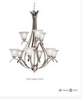 Kichler Lighting Dover 2520-NI 9-Light 2-Tier Chandelier - Brushed Nickel
