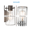 Kichler Braelyn 3 Light 24-Inches Seeded Glass Vanity Light