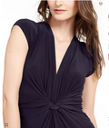 Vince Camuto Twist-Front Plunge Jumpsuit