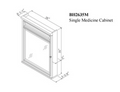 Sunny Wood BH2635m Barton Hill 26in Single Door Medicine Cabinet – Black
