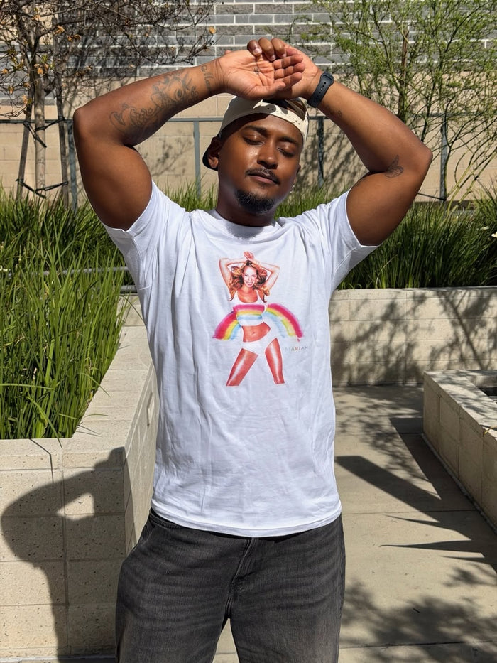 1999 'Mariah' Rainbow Classic White Tee
