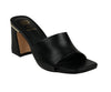 Women's Soho Black Square Toe Heeled Sandals