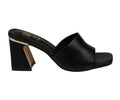 Women's Soho Black Square Toe Heeled Sandals