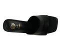 Women's Soho Black Square Toe Heeled Sandals