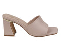 Women's Soho Nude Square Toe Heeled Sandals