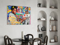 Stencil Crown Graffiti Glass Wall Art || Designer Collection