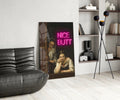 Neon Girl Funny Window Glass Wall Art || Designer Collection
