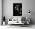 Drifting Astronaut Starry Black Space Glass Wall Art